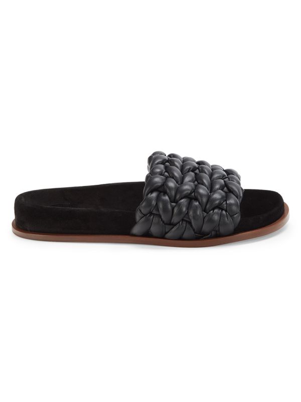 Chlo Kacey Braided Leather Slides